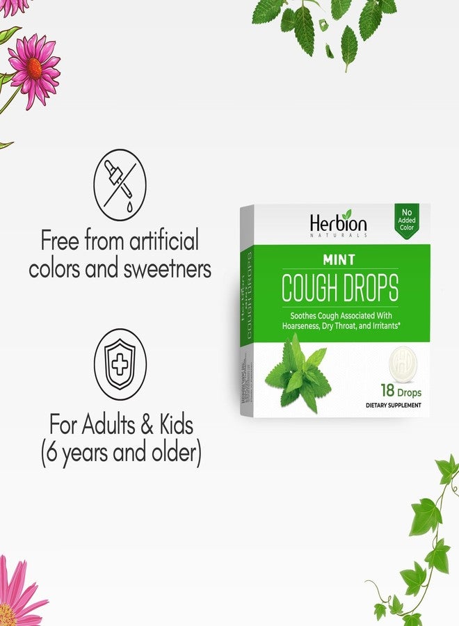 HERBION Naturals Cough Drops with Natural Mint Flavor, Soothes Cough, for Adults and Children Over 6 Years, 18 Drops, 108 Lozenges, Pack of 6 - Image 5